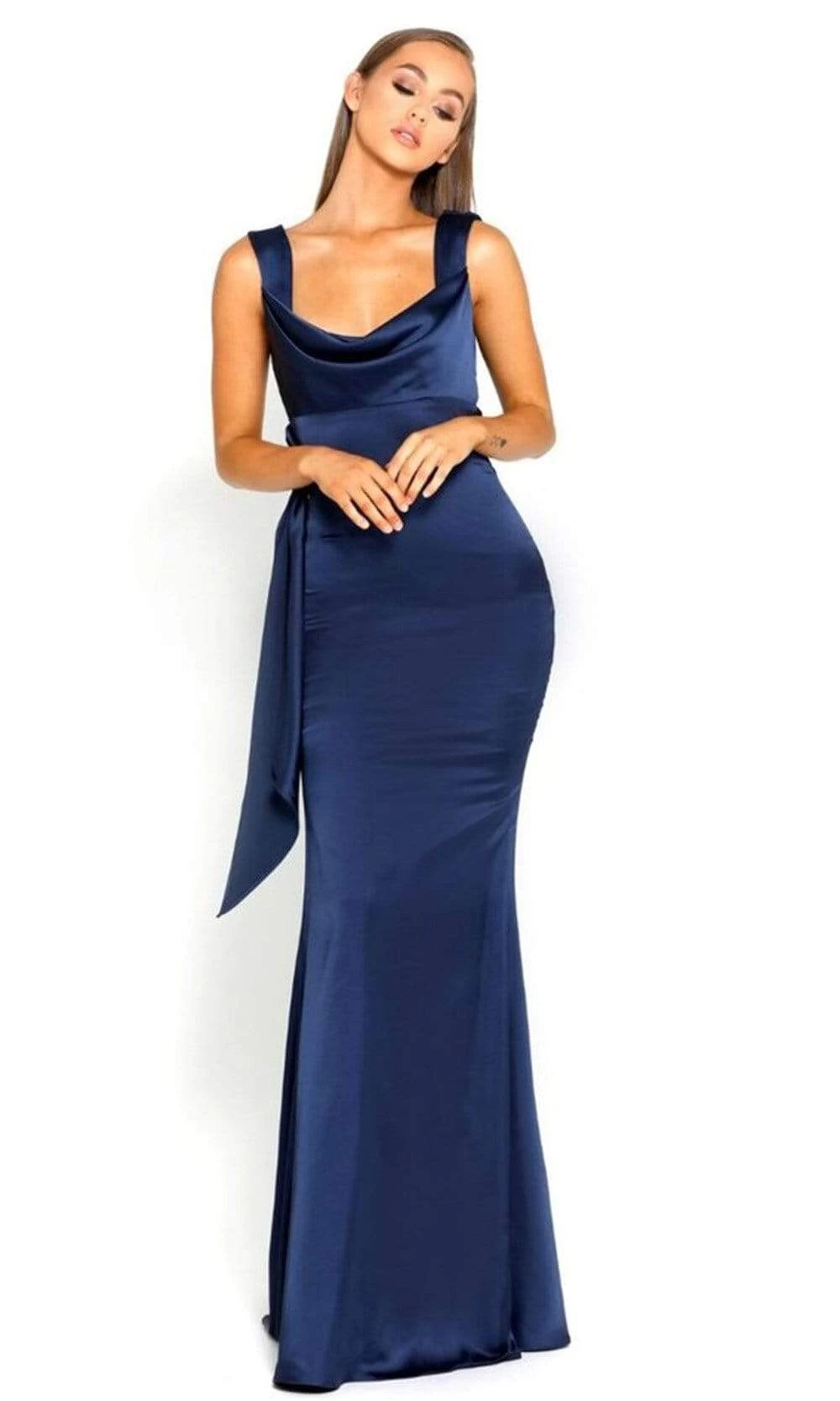 Portia And Scarlett - PS1974 Cowl Neck Trumpet Dress 6 Portia And Scarlett - PS1974 Cowl Neck Trumpet Dress - Image 4