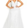 Portia And Scarlett - PS1982 Plunging V Neck Gown With Overskirt -Boutique Wedding Dress Store portia and scarlett ps1982 plunging v neck gown with overskirt wedding dresses 0 white 14769458741331