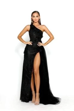 Portia And Scarlett - PS2018 Floral Lace One Shoulder A-Line Gown -Boutique Wedding Dress Store portia and scarlett ps2018 floral lace one shoulder a line gown prom dresses 28768590823507