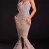 Portia And Scarlett - PS21025 Sequin-Ornate Tiered Mermaid Dress -Boutique Wedding Dress Store portia and scarlett ps21025 sequin ornate tiered mermaid dress evening dresses 0 gold 15891362414675