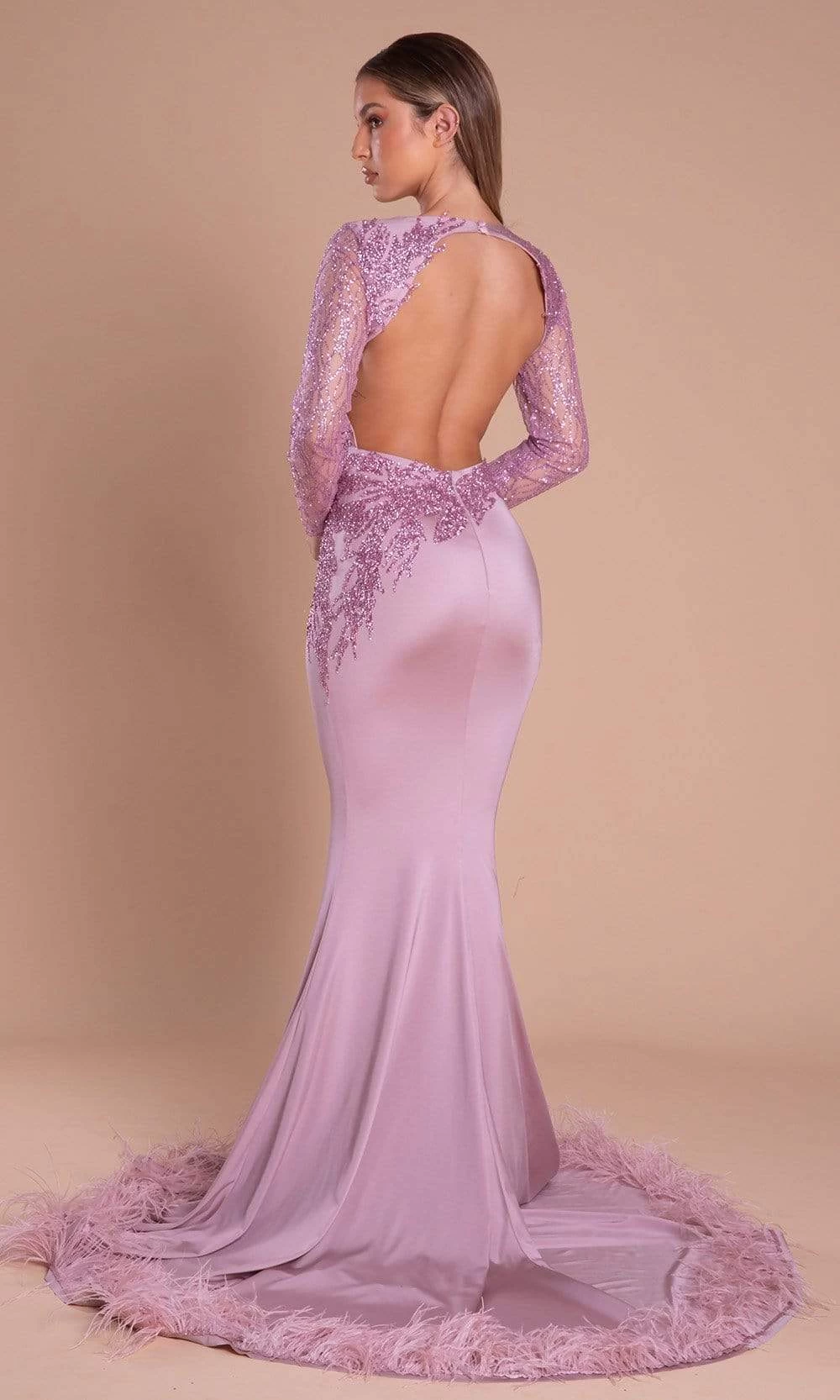 Portia And Scarlett - PS21139 Glitter Applique Mermaid Gown 4 Portia And Scarlett - PS21139 Glitter Applique Mermaid Gown - Image 2