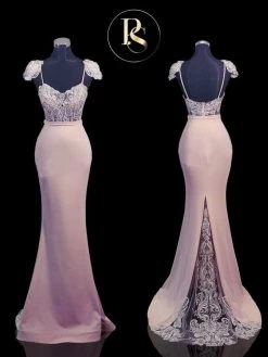 Portia And Scarlett - PS21191 Embroidered V Neck Mermaid Dress -Boutique Wedding Dress Store portia and scarlett ps21191 embroidered v neck mermaid dress bridesmaid dresses 30513321574483