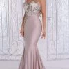 Portia And Scarlett - PS21243 Strapless Floral Embroidered Long Dress -Boutique Wedding Dress Store portia and scarlett ps21243 strapless floral embroidered long dress bridesmaid dresses 0 stone 15607371792467