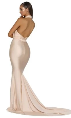 Portia And Scarlett - PS5007 High Halter Trumpet Dress With Slit 16 Portia And Scarlett - PS5007 High Halter Trumpet Dress With Slit -Boutique Wedding Dress Store portia and scarlett ps5007 high halter trumpet dress with slit bridesmaid dresses 28133501206611