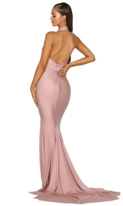 Portia And Scarlett - PS5007 High Halter Trumpet Dress With Slit 12 Portia And Scarlett - PS5007 High Halter Trumpet Dress With Slit -Boutique Wedding Dress Store portia and scarlett ps5007 high halter trumpet dress with slit bridesmaid dresses 28789315469395