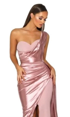 Portia And Scarlett - PS5021 One-Shoulder Sweetheart High Slit Gown -Boutique Wedding Dress Store portia and scarlett ps5021 one shoulder sweetheart high slit gown bridesmaid dresses 28133895045203