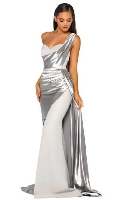 Portia And Scarlett - PS5021 One-Shoulder Sweetheart High Slit Gown -Boutique Wedding Dress Store portia and scarlett ps5021 one shoulder sweetheart high slit gown bridesmaid dresses 28841668771923