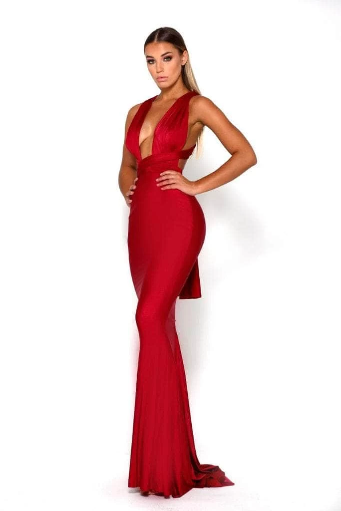 Portia And Scarlett PS6110 - Plunging Neck Sheath Formal Dress 8 Portia And Scarlett PS6110 - Plunging Neck Sheath Formal Dress - Image 6