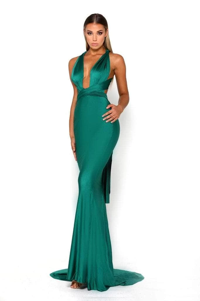 Portia And Scarlett PS6110 - Plunging Neck Sheath Formal Dress 9 Portia And Scarlett PS6110 - Plunging Neck Sheath Formal Dress - Image 7