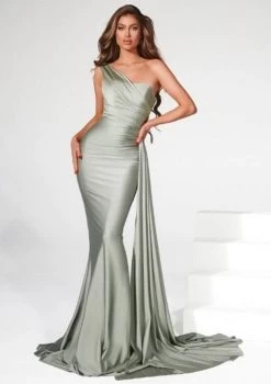 Portia And Scarlett - PS6321 One Shoulder Ruched Long Dress 28 Portia And Scarlett - PS6321 One Shoulder Ruched Long Dress -Boutique Wedding Dress Store portia and scarlett ps6321 one shoulder ruched long dress evening dresses 32278873112659