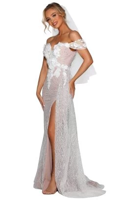 Portia And Scarlett - PSB6800 Off-Shoulder Floral Bridal Gown -Boutique Wedding Dress Store portia and scarlett psb6800 off shoulder floral bridal gown wedding dresses 14626538356819