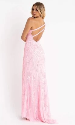 Primavera Couture - 3759 Glamorous Fully Beaded One Shoulder Long Sleeve Evening Gown -Boutique Wedding Dress Store primavera couture 3759 glamorous fully beaded one shoulder long sleeve evening gown special occasion dress 29509994971219