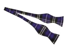 Purple/Black Self Tie Plaid Bow Ties