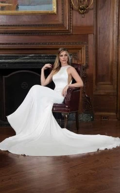 Rachel Allan Bridal - M628 Silk Satin Bateau Mermaid Dress -Boutique Wedding Dress Store rachel allan bridal m628 silk satin bateau mermaid dress wedding dresses 5486872920121