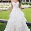Rachel Allan Bridal - M629 Tiered Sleeveless Beaded Bridal Dress -Boutique Wedding Dress Store rachel allan bridal m629 tiered sleeveless beaded bridal dress wedding dresses 2 white 28921505349715