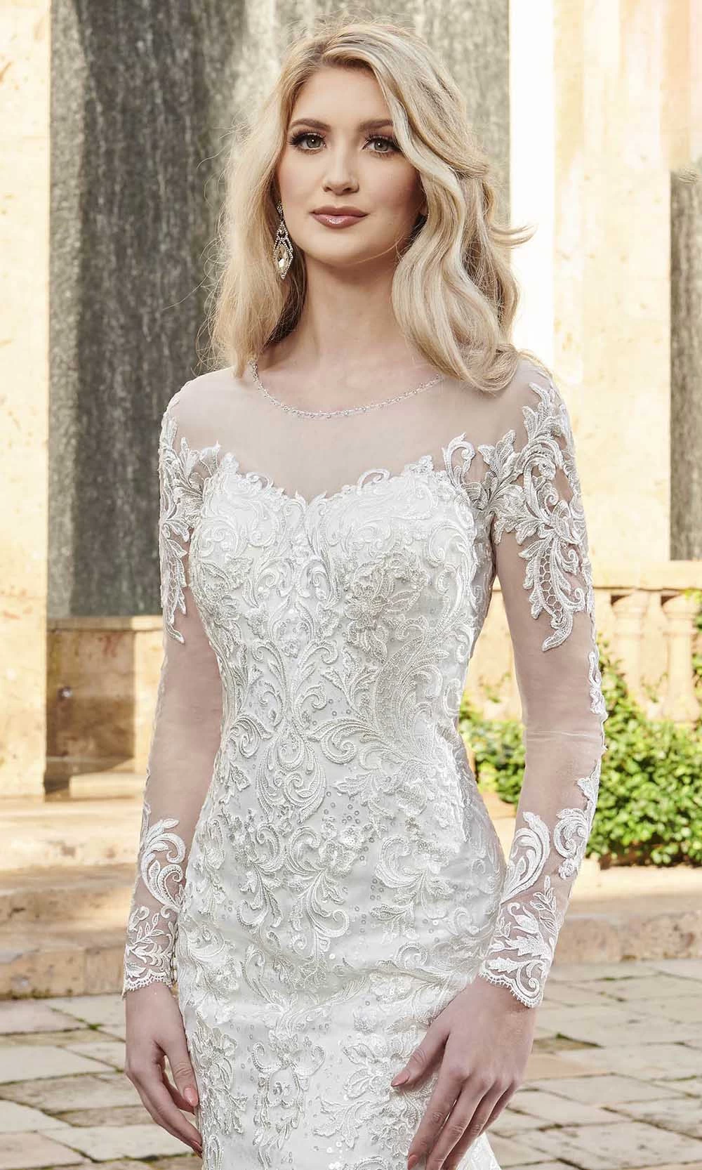 Rachel Allan - M792 Illusion Embroidered Trumpet Bridal 5 Rachel Allan - M792 Illusion Embroidered Trumpet Bridal - Image 3