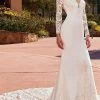 Rachel Allan M827 - Embroidered Long Sleeve Bridal Gown -Boutique Wedding Dress Store rachel allan m827 embroidered long sleeve bridal gown bridal dress 00 ivory 30763695538259