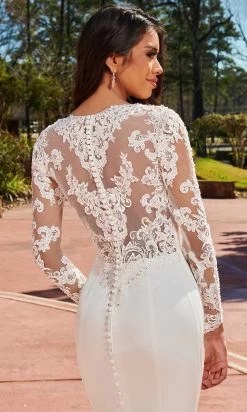 Rachel Allan M827 - Embroidered Long Sleeve Bridal Gown -Boutique Wedding Dress Store rachel allan m827 embroidered long sleeve bridal gown bridal dress 30763695505491