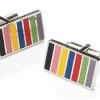 Rectangle Multi-Colored Cufflinks 1 Rectangle Multi-Colored Cufflinks -Boutique Wedding Dress Store rectangle multi colored cufflinks mens cufflinks abc fashion 386480