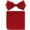 Red Geometric Dots Bow Tie With Pocket Square (Pointed Tip) 2 Red Geometric Dots Bow Tie With Pocket Square (Pointed Tip) -Boutique Wedding Dress Store red geometric dots bow tie with pocket square pointed tip mens bow ties vesuvio napoli 623051