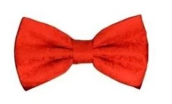 Red Paisley Bow Ties With Matching Pocket Squares