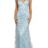 Sherri Hill 55531 - Thin Strapped Floral Patterned Long Gown
