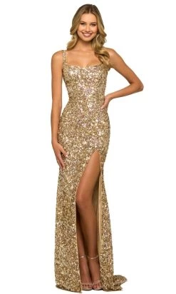 Sherri Hill - Sleeveless Sequin Evening Gown 55512