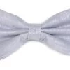 Silver Paisley Bow Ties With Matching Pocket Squares