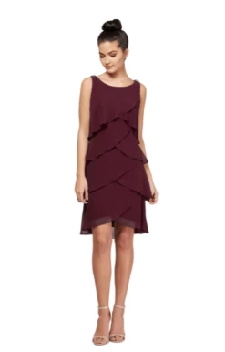 SLNY - 114044 Tulip Tiered Scoop Neck Chiffon Dress -Boutique Wedding Dress Store slny 114044 tulip tiered scoop neck chiffon dress cocktail dresses 8 fig 28398961786963