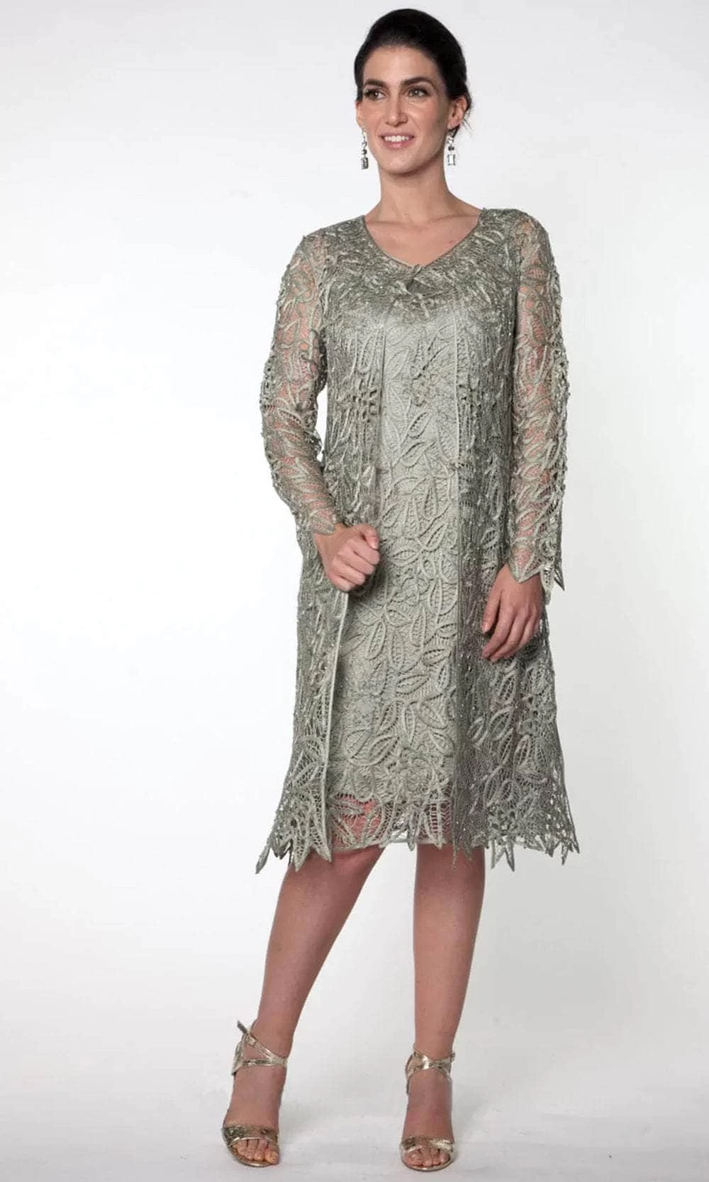 Soulmates C88084 - Beaded Short Duster Dress Set 4 Soulmates C88084 - Beaded Short Duster Dress Set - Image 2