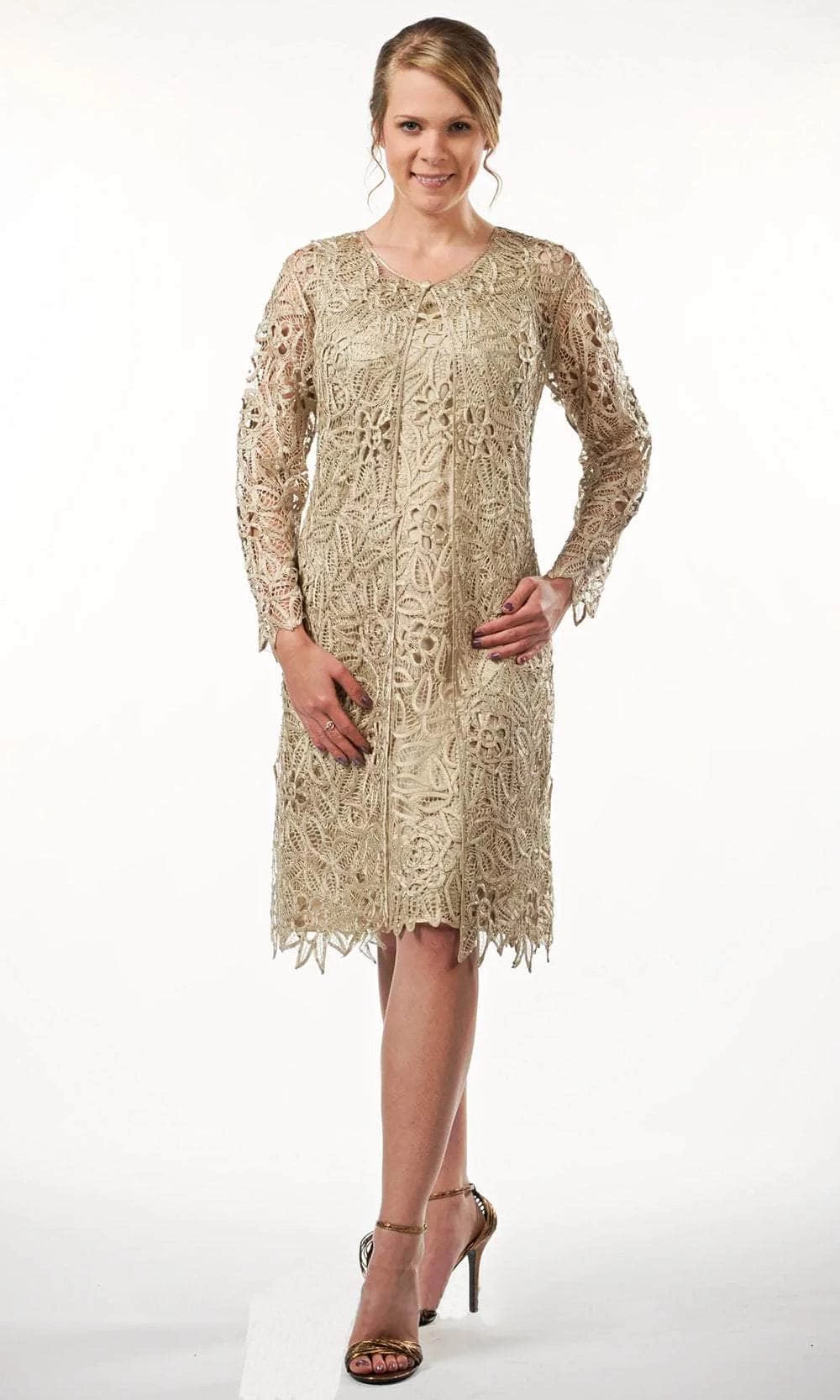 Soulmates C88084 - Beaded Short Duster Dress Set 5 Soulmates C88084 - Beaded Short Duster Dress Set - Image 3