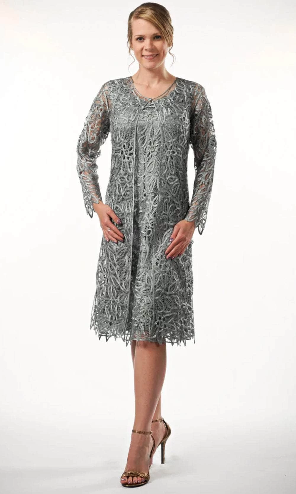 Soulmates C88084 - Beaded Short Duster Dress Set 8 Soulmates C88084 - Beaded Short Duster Dress Set - Image 6