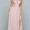 Sparkle Prom By Da Vinci 72218 - Embroidered Illusion Bateau Prom Dress