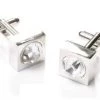 Square Silver Cufflinks With A Clear Crystal -Boutique Wedding Dress Store square silver cufflinks with a clear crystal mens cufflinks abc fashion 321416