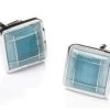 Square Silver Cufflinks With Sky Blue Stone 1 Square Silver Cufflinks With Sky Blue Stone -Boutique Wedding Dress Store square silver cufflinks with sky blue stone mens cufflinks abc fashion 919889
