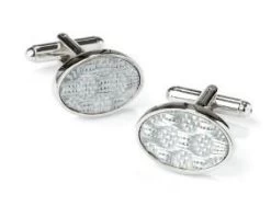 Stainless Steel Oval Cufflinks