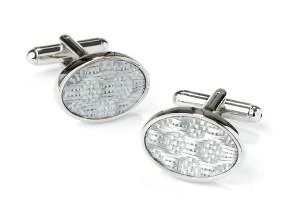 Stainless Steel Oval Cufflinks 3 Stainless Steel Oval Cufflinks