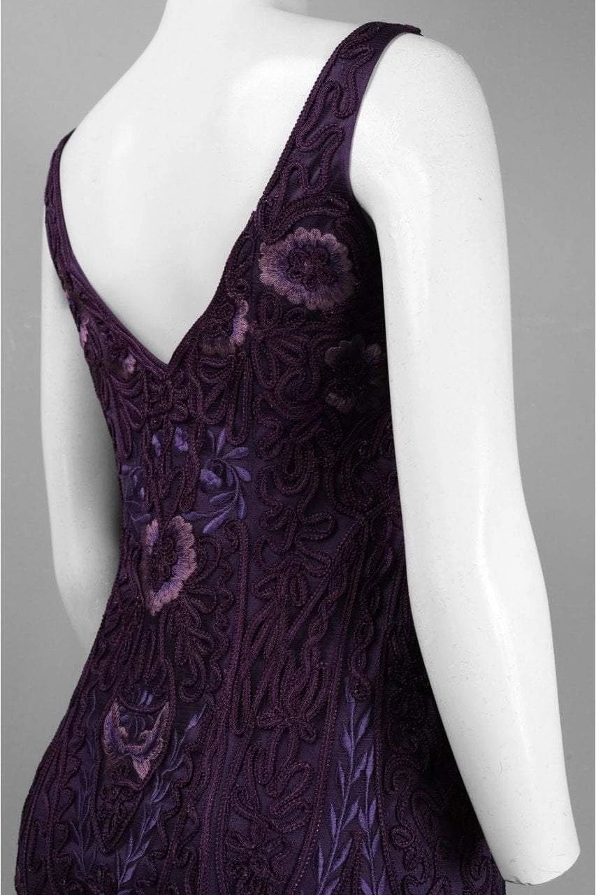 Sue Wong - C2411 V-neck Embroidered Sheath Cocktail Dress 4 Sue Wong - C2411 V-neck Embroidered Sheath Cocktail Dress - Image 2