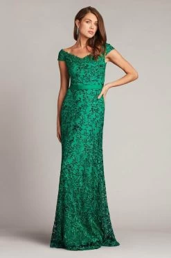Tadashi Shoji BVZ19827L - V-Neck Lace Dress
