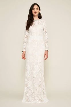 Tadashi Shoji - Lace Long Sleeve Fitted Dress