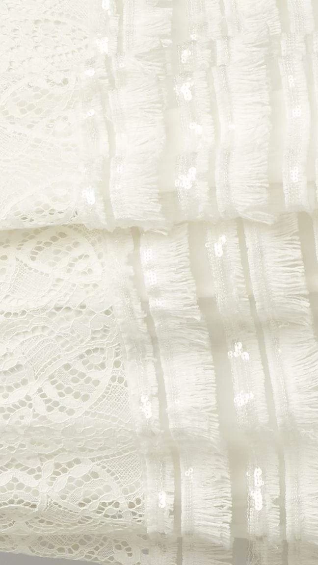 Tadashi Shoji - Long Sleeve Deep V Neck A-Line Dress 6 Tadashi Shoji - Long Sleeve Deep V Neck A-Line Dress - Image 4