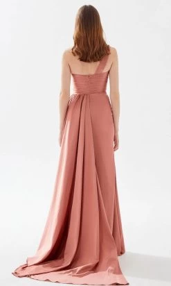 Tarik Ediz 52115 - One Shoulder Strap Ruched Dress -Boutique Wedding Dress Store tarik ediz 52115 one shoulder strap ruched dress prom dresses 31445699559507