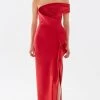 Tarik Ediz - Off Shoulder Ruffled Prom Dress 52029 - 1 Pc Red In Size 2 Available -Boutique Wedding Dress Store tarik ediz off shoulder ruffled prom dress 52029 1 pc red in size 2 available ccsale 2 red 32022172041299