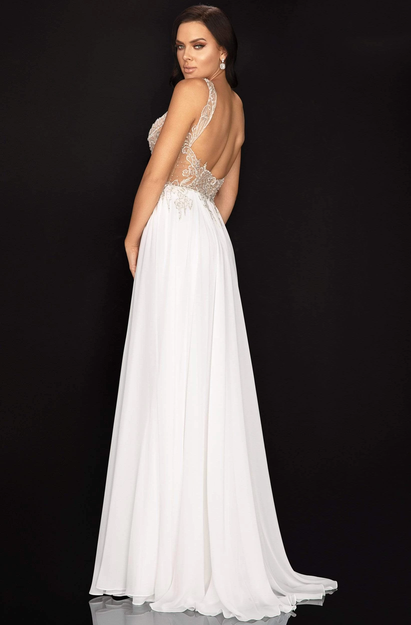 Terani Couture - 2011P1056 Beaded Bodice Sheer Double Slit Long Gown 4 Terani Couture - 2011P1056 Beaded Bodice Sheer Double Slit Long Gown - Image 2