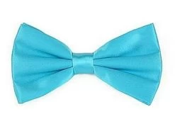 Turquoise Bow Ties With Matching Pocket Squares